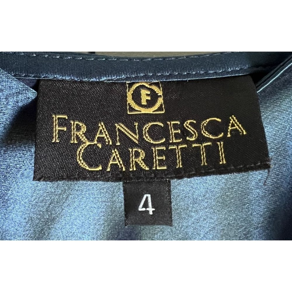 Francesca Caretti Vintage Womens Sapphire Blue Nightie Slip Dress 4 Fairycore - Picture 4 of 7
